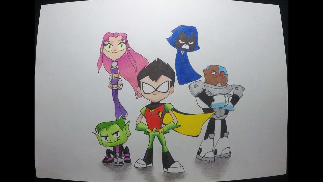 Speed Drawing- Jovens Titans em Ação