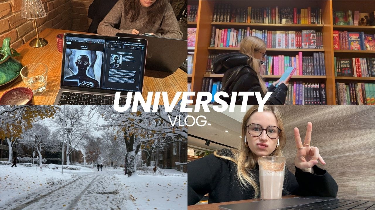 Uni vlog: ma vie à Montréal (studying, snowy days, shopping, cafés, friends...)