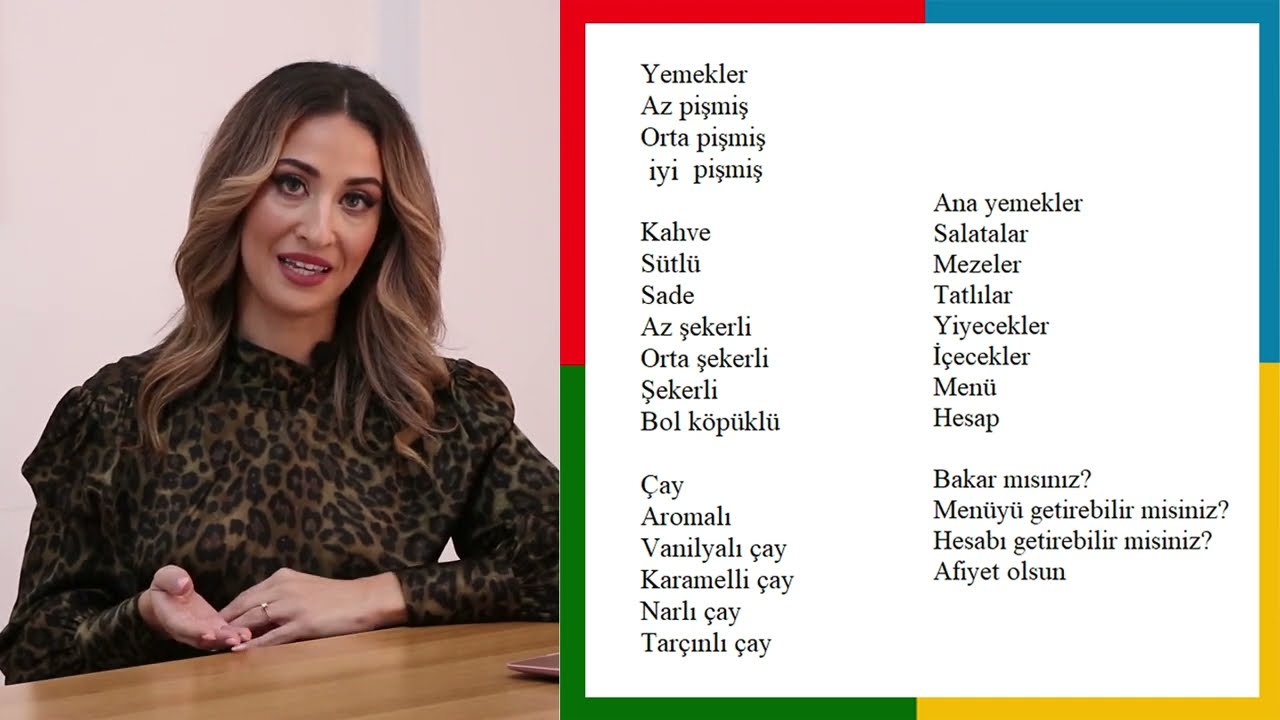 Μάθε τουρκικά: Πώς παραγγέλνουμε στο εστιατόριο/καφέ στην Τουρκία - Βιντεομάθημα 2