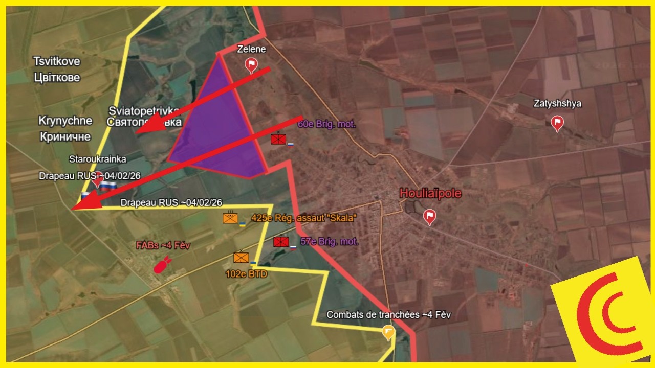 Conflit Ukraine 06/02/26 : RUS progressent au Nord-Ouest d'Houliaïpole