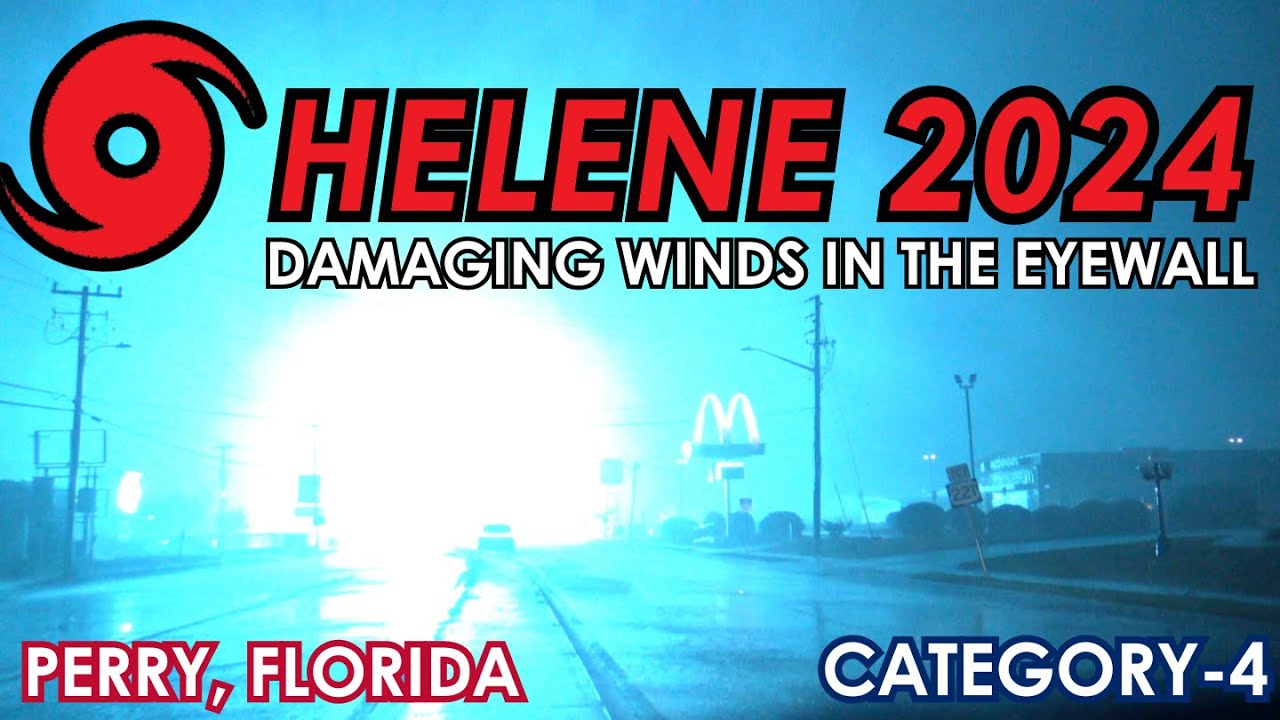 Hurricane Helene Damaging Winds in Eyewall hit NW Florida (2024 - Trey - Adam - Alex)