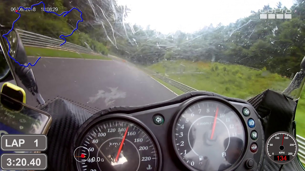 Nurburgring 06 06 18 lap 2 best 8.26 kawasaki er6 ninja 650r