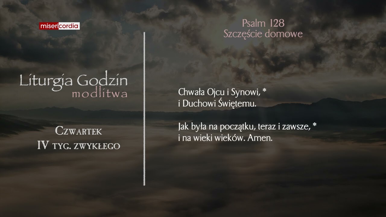 Liturgia Godzin | Modlitwa Południowa | Czwartek, IV tyg. zwykłego
