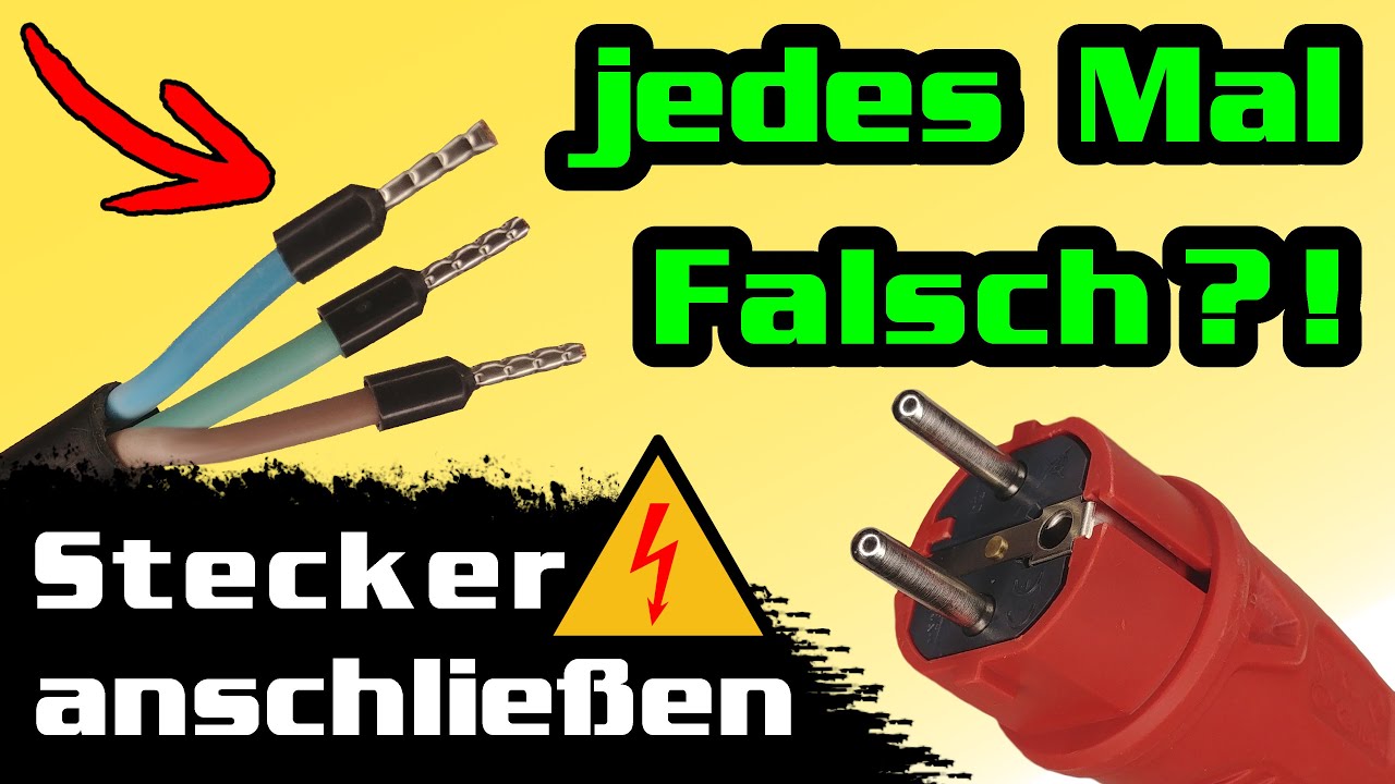 230V Schuko-Stecker an flexibles Kabel anschließen #Anleitung