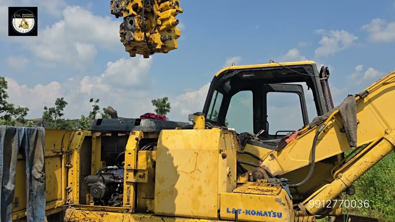 #komatsu pc 130 control valve pump modified 🛠️🛠️🔥🔥🔥🔥👍