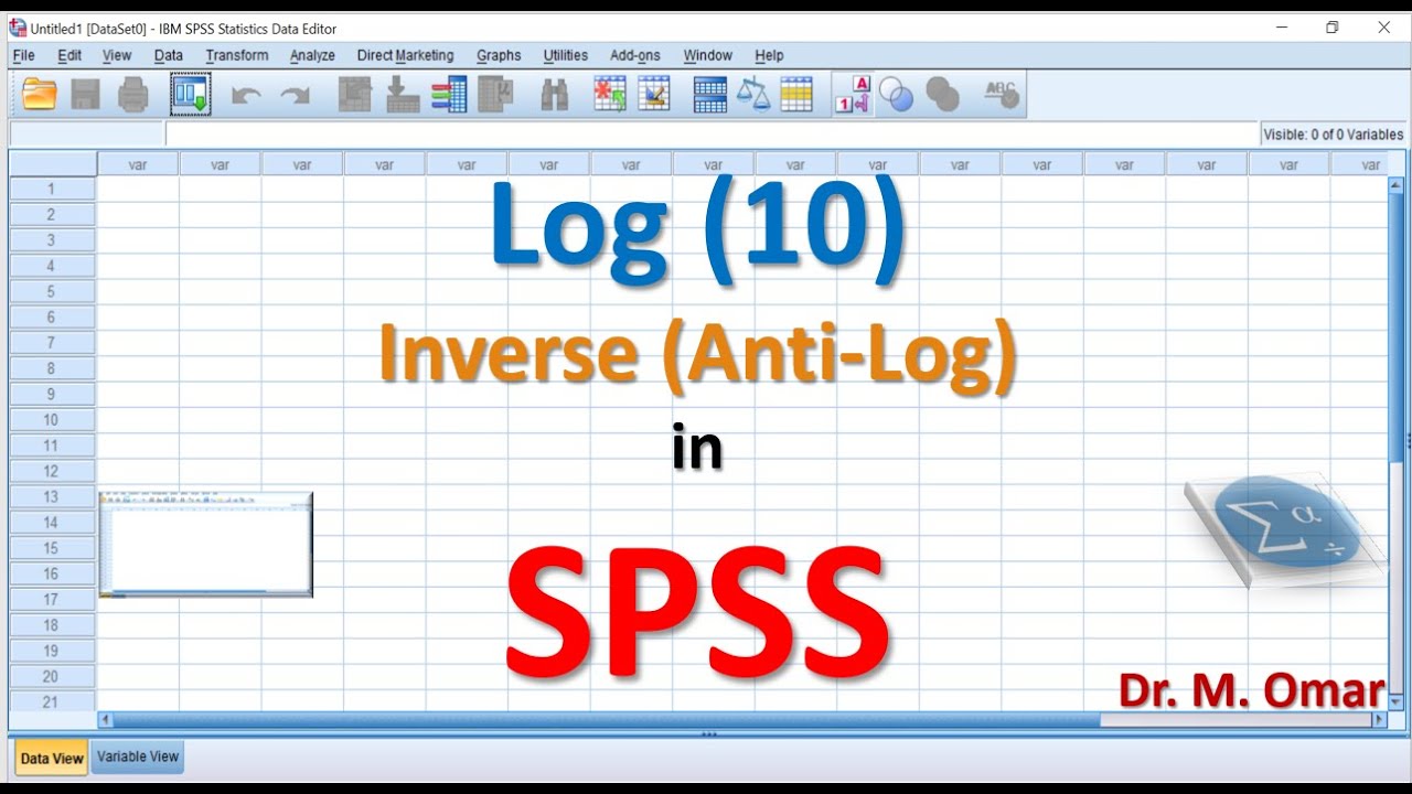 Log 10 and Inverse Anti Log in SPSS