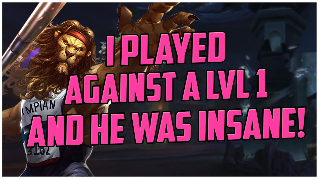 I PLAYED AGAINST A LVL 1 AND HE WAS INSANE! SMITE S11 ANHUR