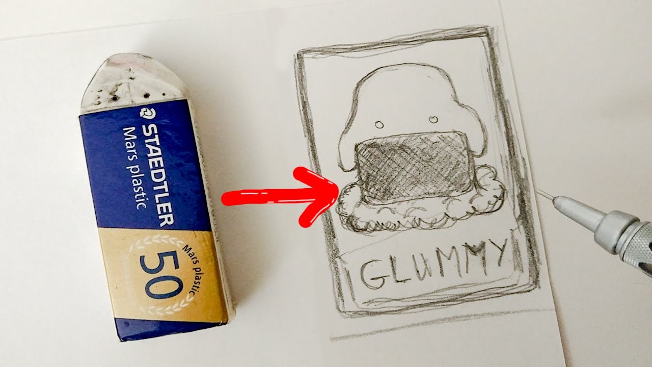 Je transforme ma gomme en personnage ! Comment bien commencer un croquis ?