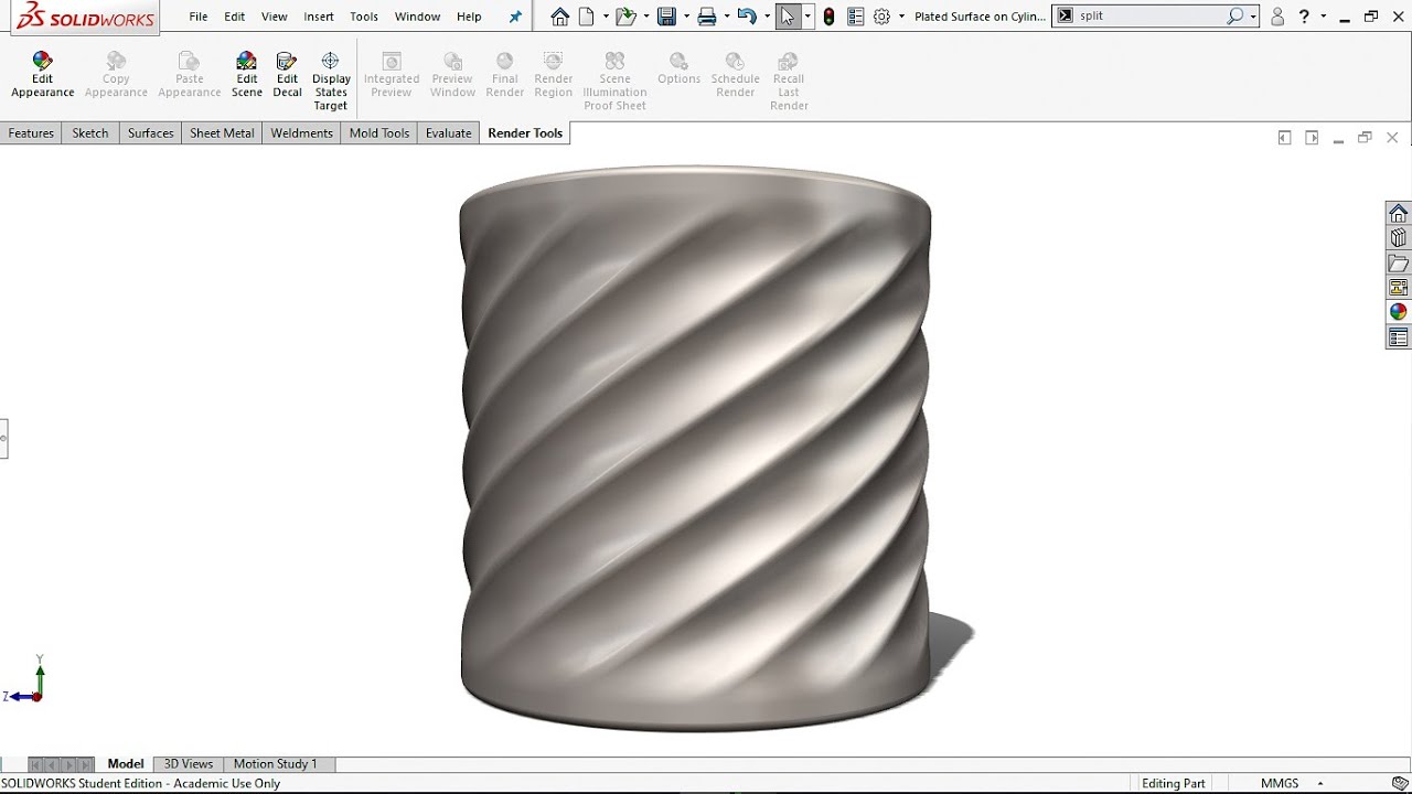 Learn the Techniques of 'Plated Surface On Cylinder' in Solidworks 2025 | Easy Step By Step Method