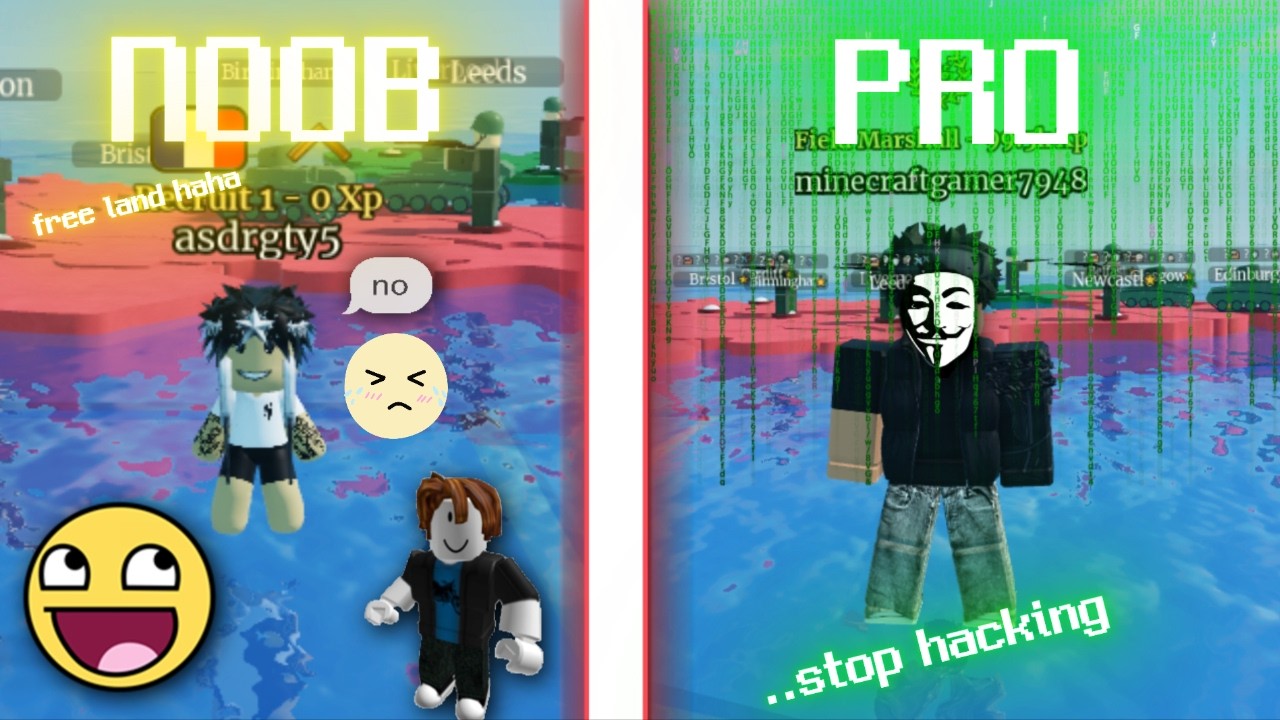 How Noobs think vs Pro | Roblox conquer the world