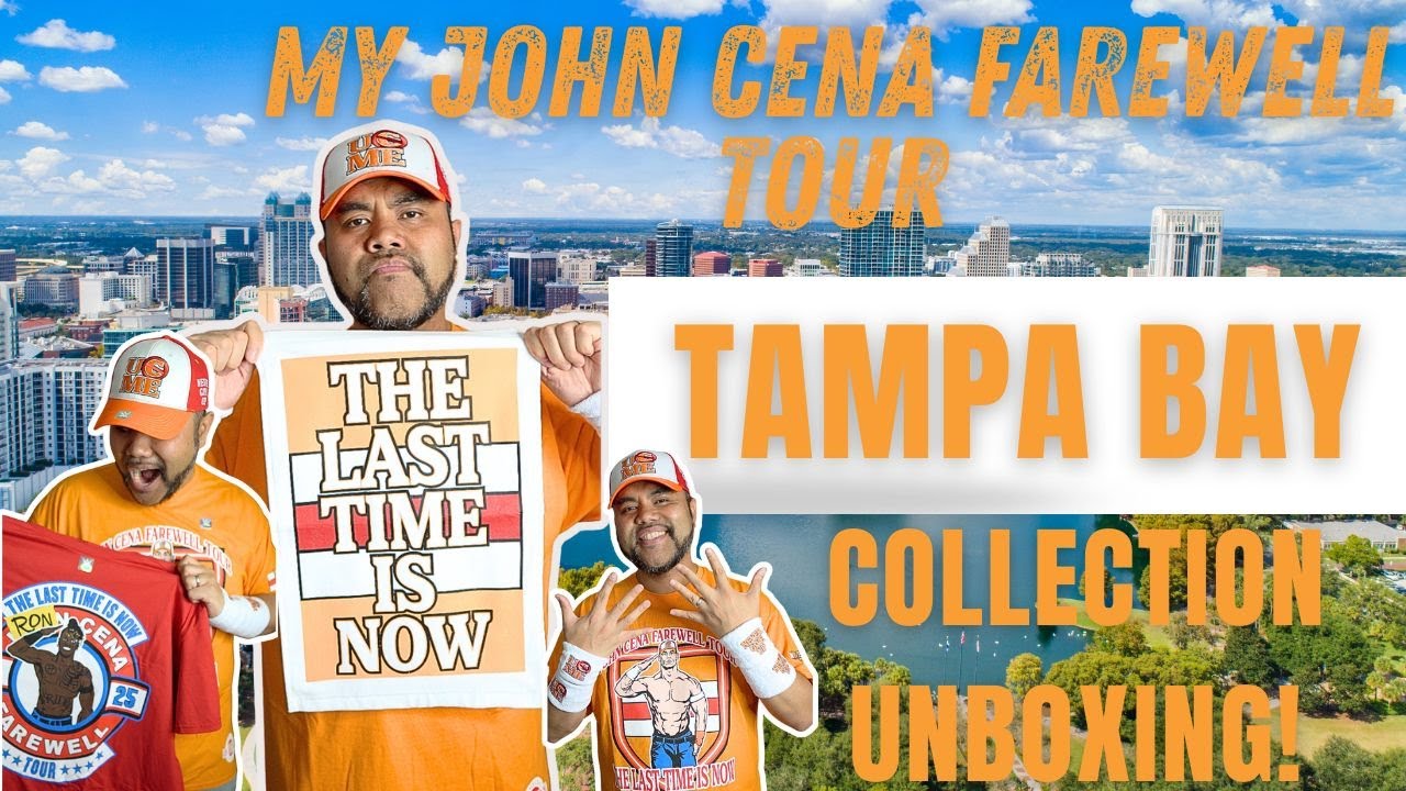 MY JOHN CENA FAREWELL TOUR TAMPA BAY COLLECTION UNBOXING! SATURDAY NIGHTS MAIN EVENT!