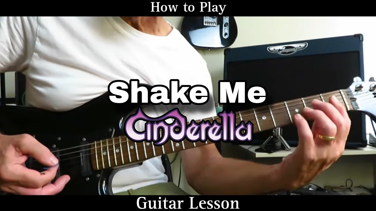 Как играть SHAKE ME - Cinderella. Урок игры на гитаре (ритм и соло)