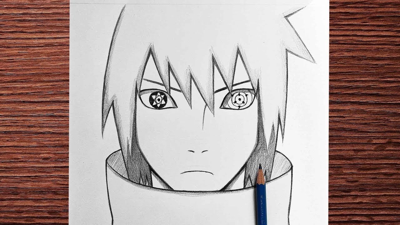Anime drawing || how to draw sasuke Uchihia || Naruto art | easy step by step