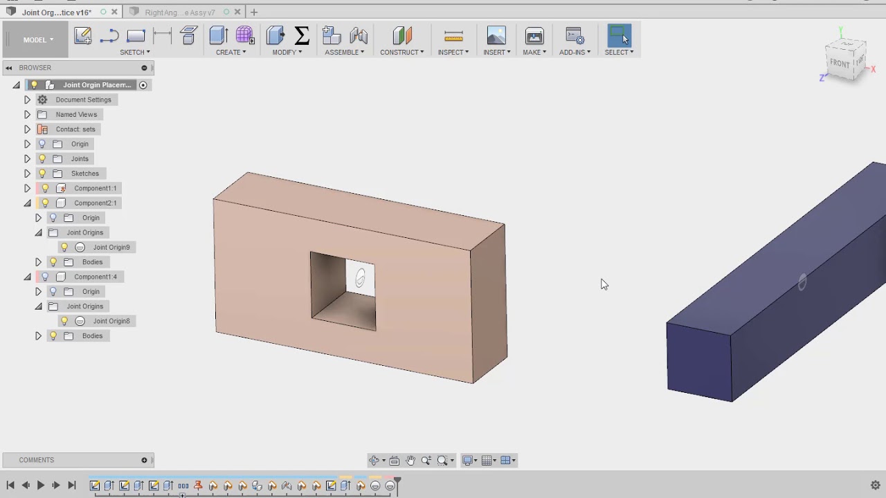 Источники соединений и готовые соединения в Autodesk Fusion 360