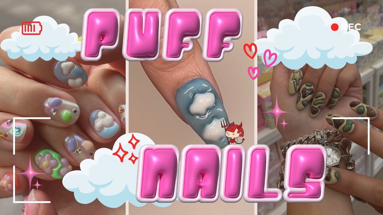 Попробуйте тренд Puff Nail вместе со мной!