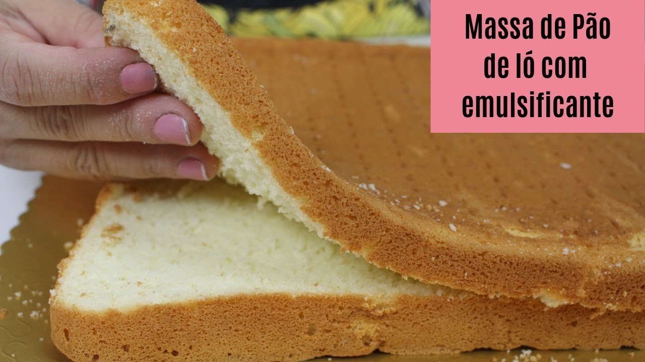 Massa de Pão de ló com Emulsificante