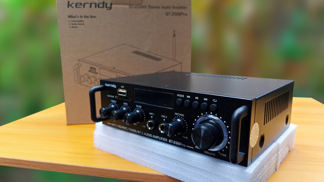 tes dan review power amplifier kerndy bt 298 pro pakai speaker 4 in