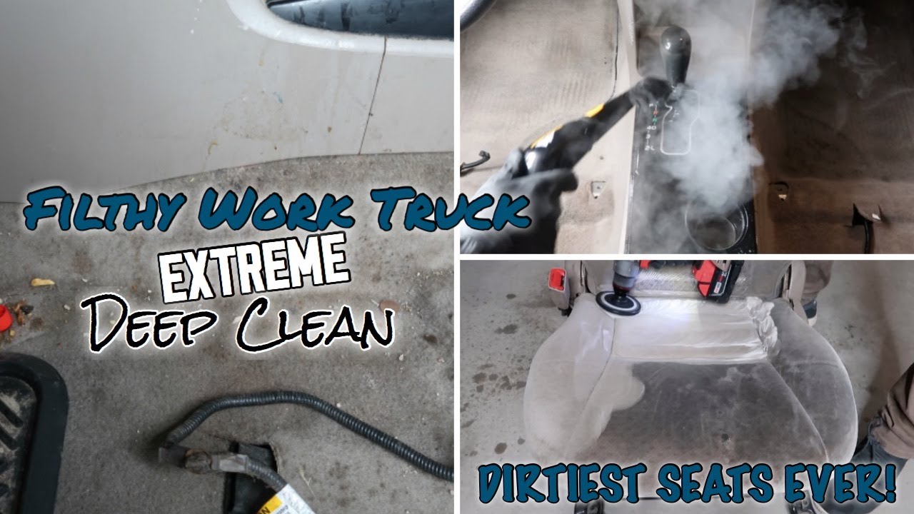 DEEP CLEANING A Filthy Tacoma! Dirtiest Seats Ever Transformation! Satisfying Interior Car Detailing