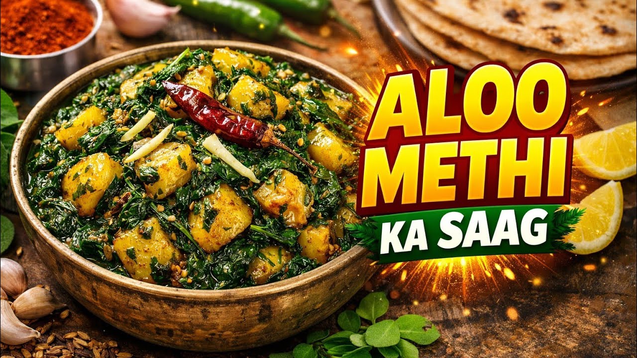 Aloo Methi Ki Sabji | Dhaba Style Aloo Methi Saag Recipe | Winter Special Methi Aloo