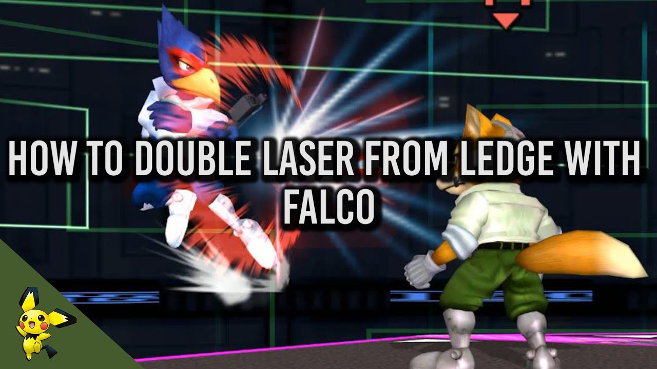 Falco Double Laser at Ledge - Super Smash Bros. Melee