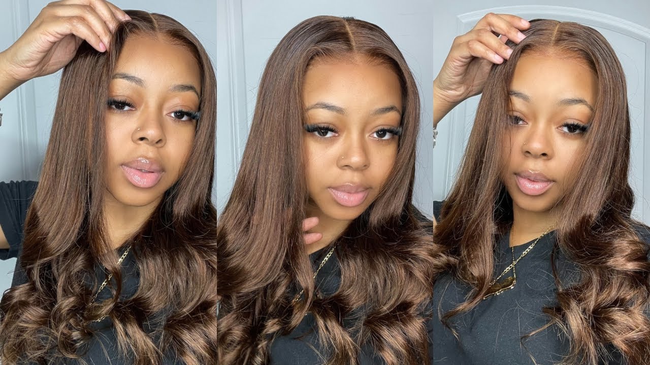 OMG!So Giving!Flawless 8x5 Pre Plucked Silky Straight Brown Color Wig Install & Styling FT QT HAIR