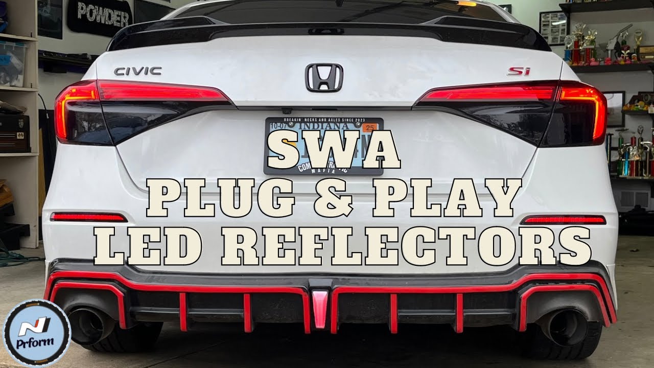 Светодиодные рефлекторы заднего бампера SWA Plug & Play для Honda Civic 11-го поколения 2022+