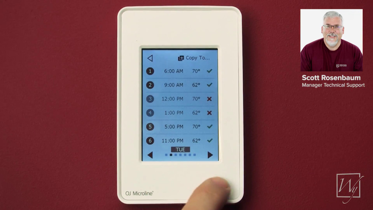 Scheduling Events on the nSpiration Series Floor Heating Thermostat