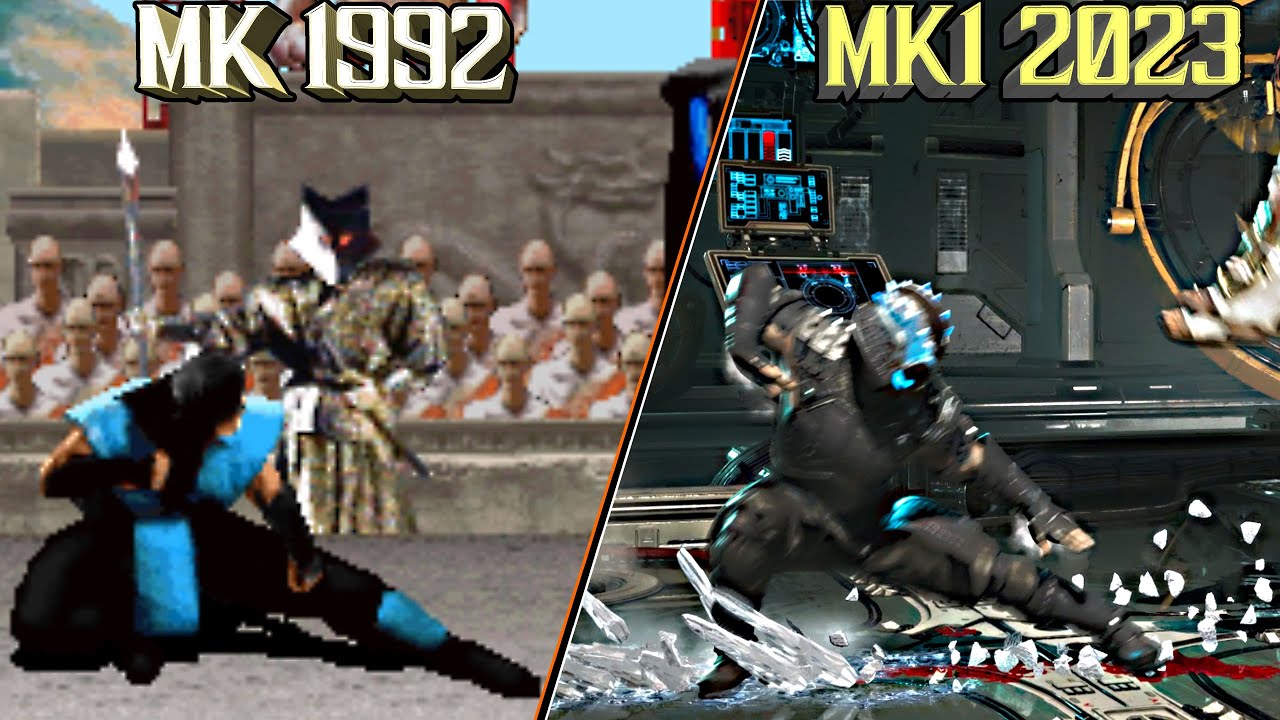 MORTAL KOMBAT ''SUB ZERO SLIDE'' |1992 TO 2023| IN ALL MK GAMES EVER #shortvideo #gaming #gameplay