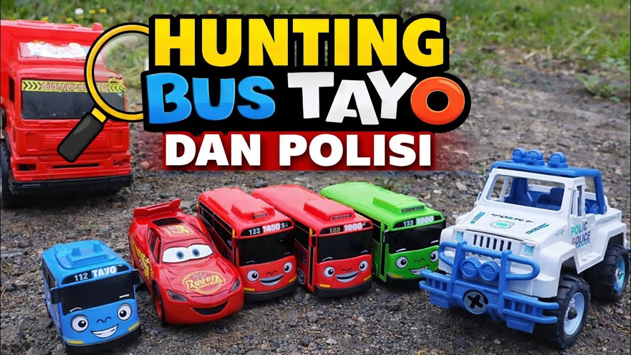 HUNTING Bus Tayo dan Mobil Polisi 🚔 Ketemu Banyak Karakter Lucu! #tayo #mcqueen #police #truck 