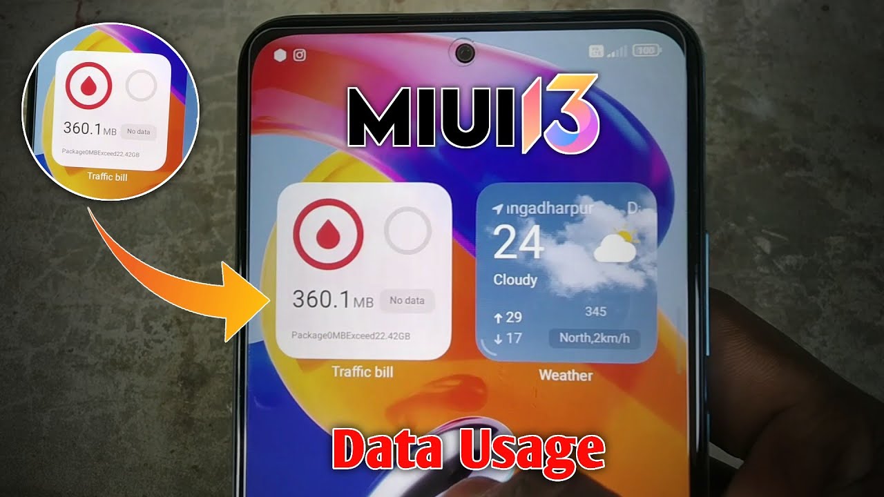 How To Enable Data Usage In MIUI 13 | MIUI 13 data usage settings | Data Use Show On Screen