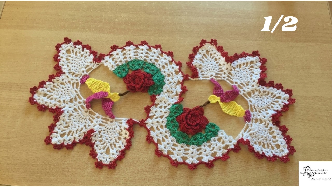 Tuto chemin de table colibri au crochet 1/2 @AlextitiaTutoCrochet