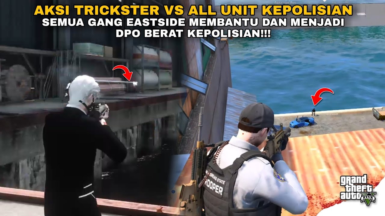 TRICKSTER VS ALL UNIT POLISI!! MENJADI DPO BERAT | GTA V ROLEPLAY