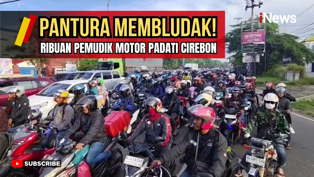BREAKING NEWS! Arus Mudik Membludak di Jalan Pantura, Ribuan Motor Padati Jalan