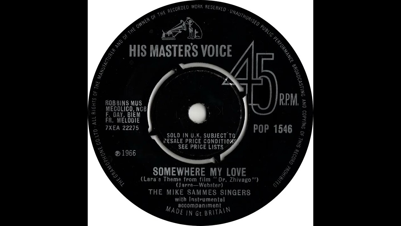 UK New Entry 1966 (294) The Mike Sammes Singers - Somewhere My Love