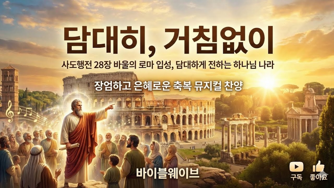 담대히, 거침없이 | 사도행전 28장 바울의 로마 입성, 담대하게 전하는 하나님 나라 | 장엄하고 은혜로운 축복 뮤지컬 #바이블웨이브 #바이블스토리뮤직 #BSM #사도행전28장