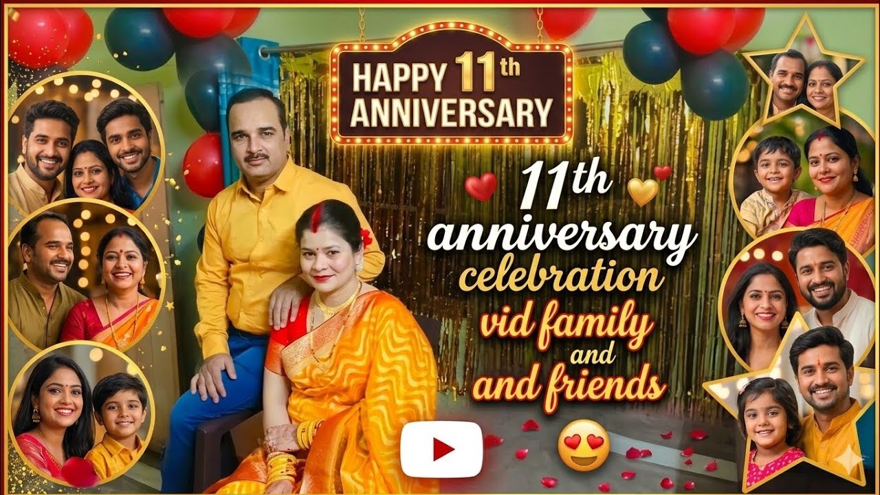 11th anniversary celebration with family and friends 🥰