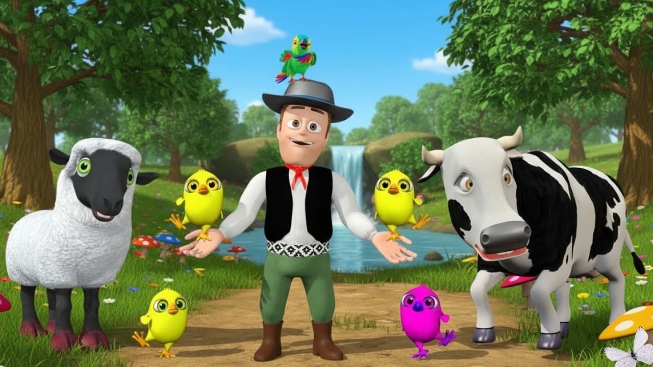 El Pollito pío 3d - el Toro y el Tractor de la Granja -el Pollito y el Tractor de la Granja