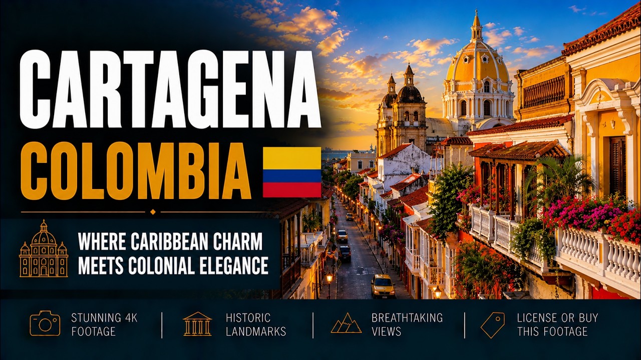 Cartagena ● Colombia 🇨🇴 【4K】 Aerial Cinematic Drone Travel Video [2024]