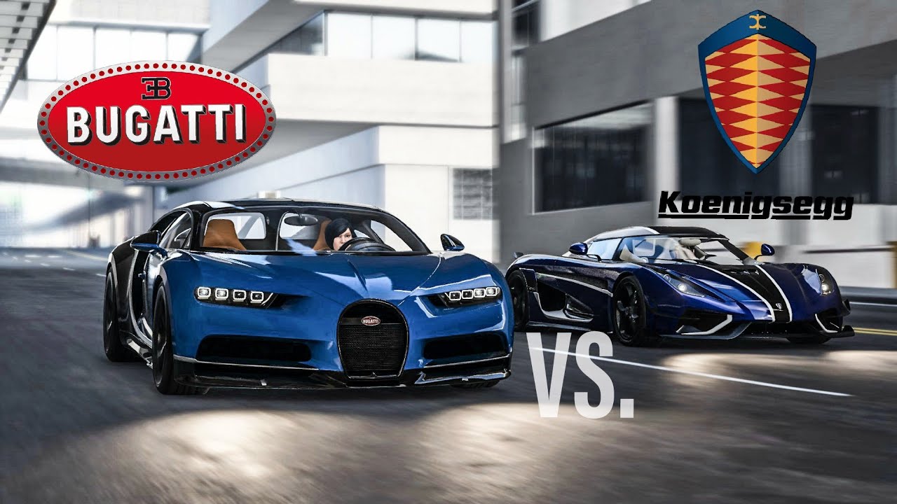 Bugatti Chiron Vs. Koenigsegg Regera[4K] (The Crew 2 Stock Battle)