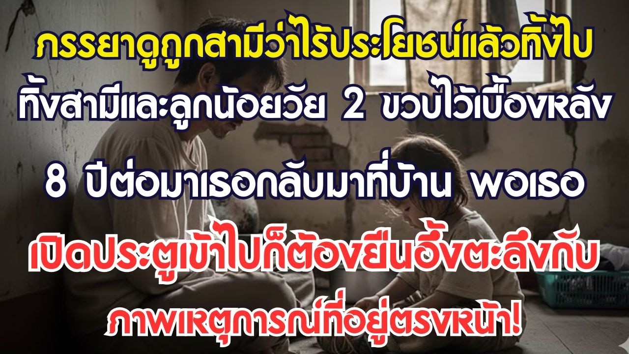 ภรรยาดูถูกสามีว่าไร้ประโยชน์ ทิ้งสามีและลูกน้อยวัย 2 ขวบไป 8 ปีต่อมากลับมาเปิดประตูถึงกับอึ้งตะลึง
