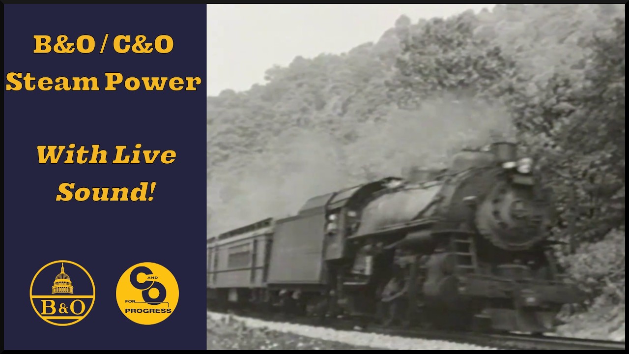 B&O / C&O Steam Power With Live Sound!