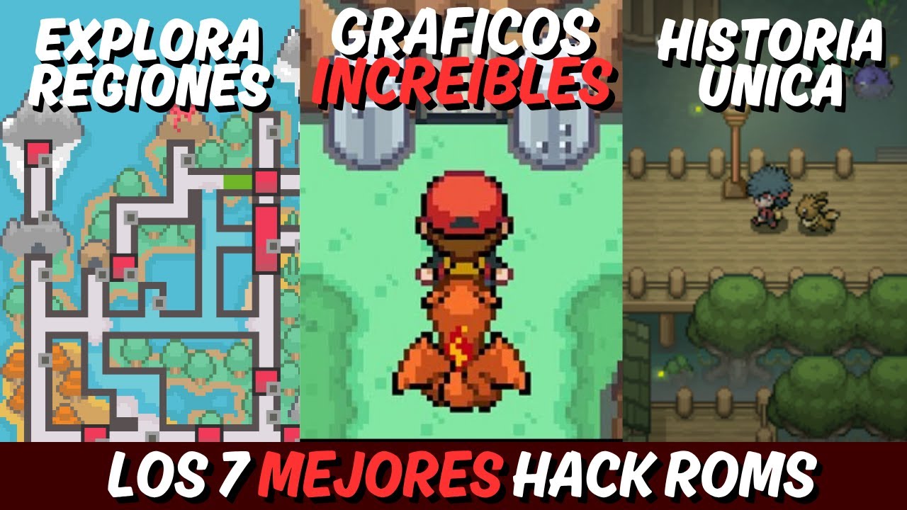 TOP 7 MEJORES HACK ROMS POKEMON COMPLETOS Y EN ESPAÑOL PARA GBA ✅