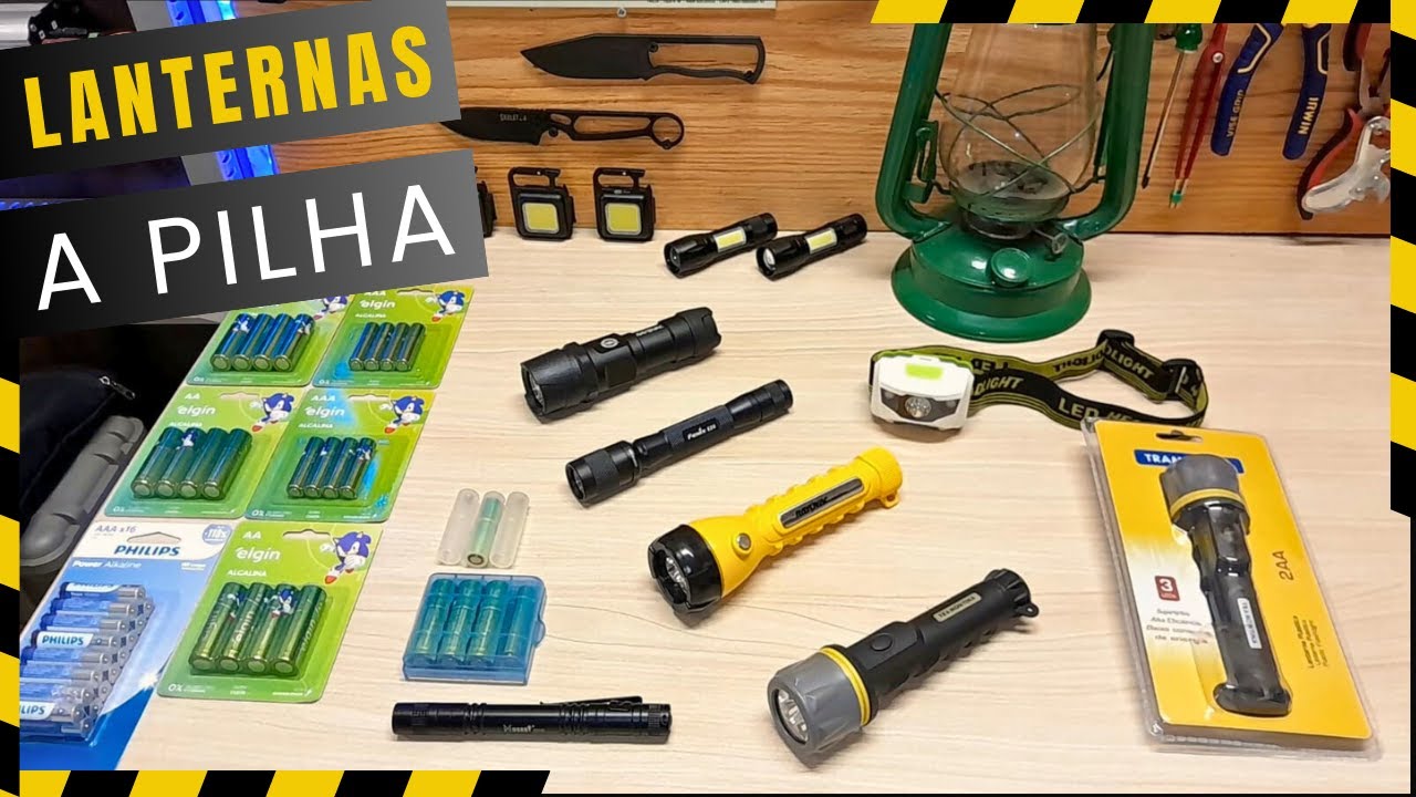 Lanternas Movidas a Pilha AA / AAA / Opção Para Quando Não Tem Como Recarregar Lanternas a Bateria