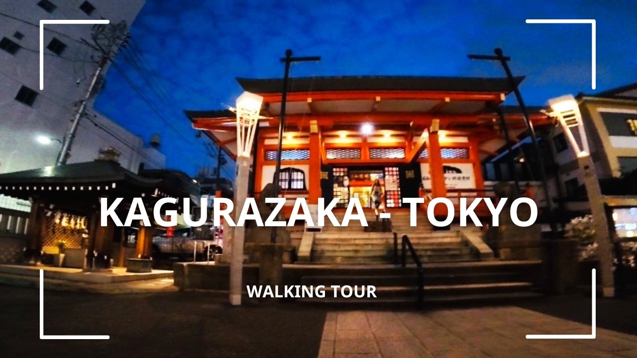 Tokyo Evening Walking Tour | Kagurazaka at Dusk (No Music, 2K)