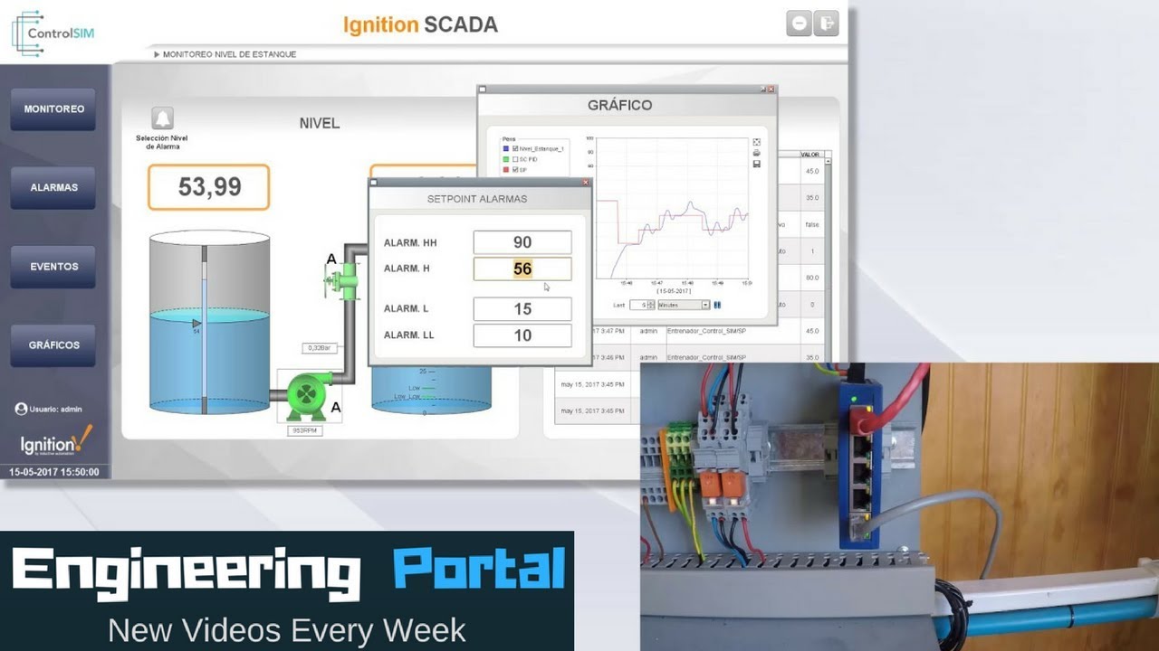 PLC HARDWARE CONFIGURATION.Connection PLC and HMI with CP343-1.PART 1