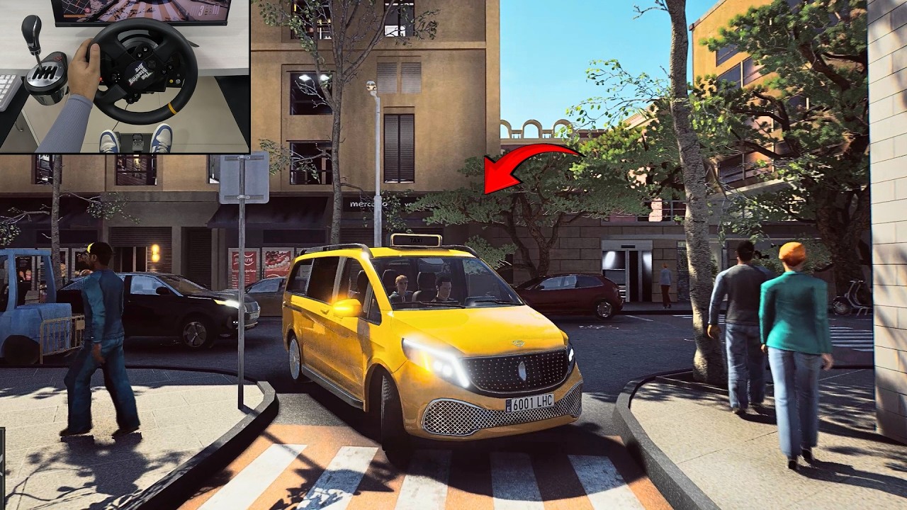 Mini Bus Taxi Driving - Taxi Life A City Driving Simulator | Thrustmaster TX Steering Wheel Gameplay