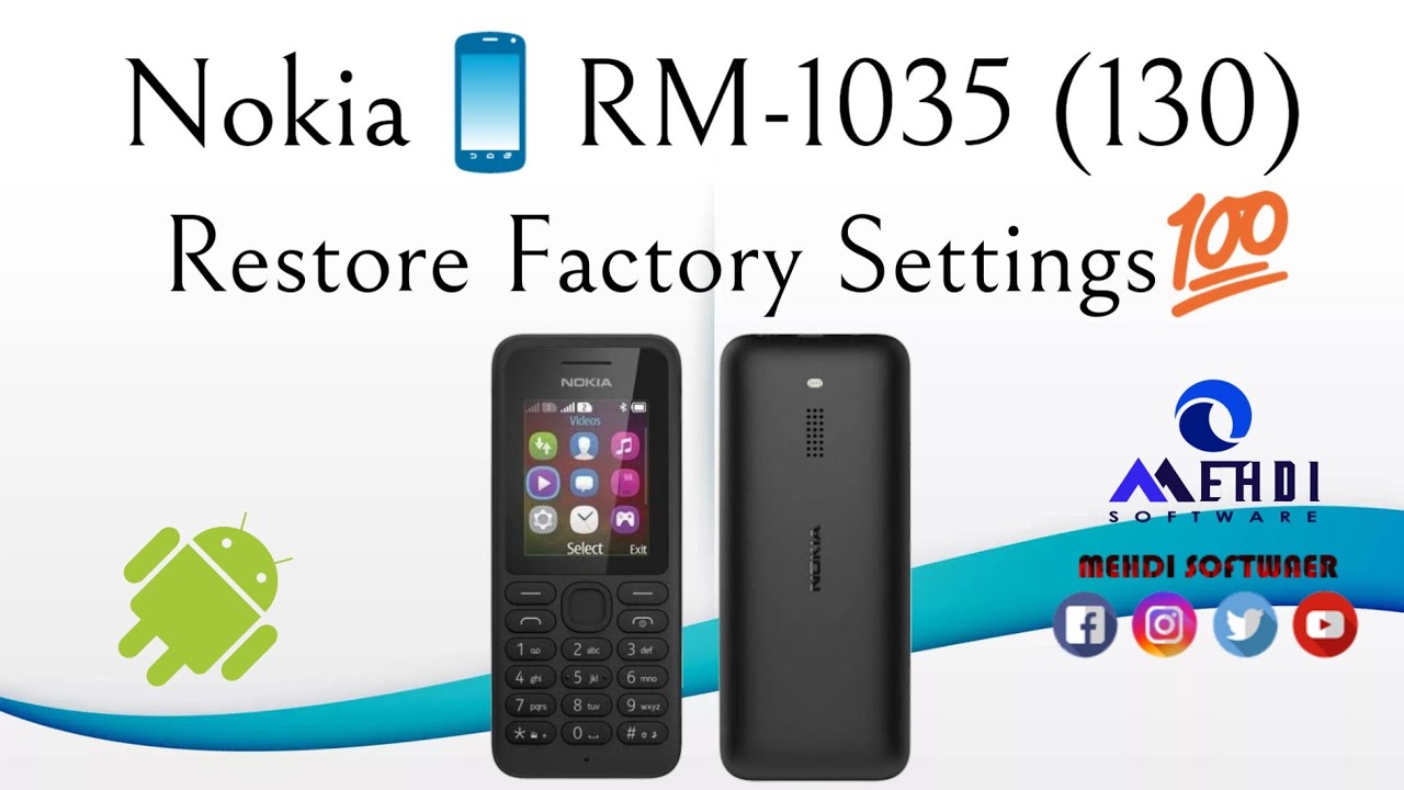 Nokia📱130 (RM-1035) Reste Factory Settings💯طريقة إعادة ضبط إعدادت المصنع