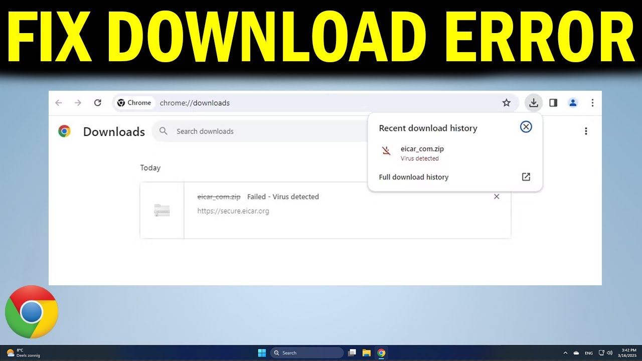 How To Fix Download failed, Virus Detected Message in Chrome in Windows PC - Quick Fix