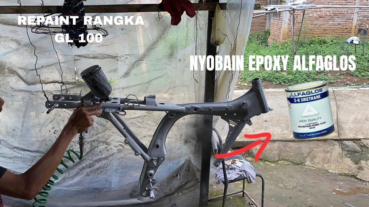 Repaint Rangka GL 100 | Nyobain Epoxy Alfaglos 2K Urethane