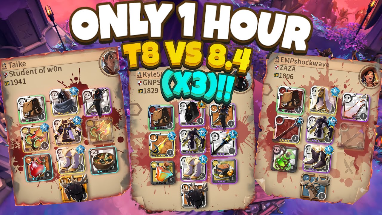 🤯Процент успеха: 0,0000008%.??? ВСЕГО 1 ЧАС: СОЛО МИСТ НОВАЯ МЕТА Т8 против 8,4 (x3)!!!💥💥| Albion...